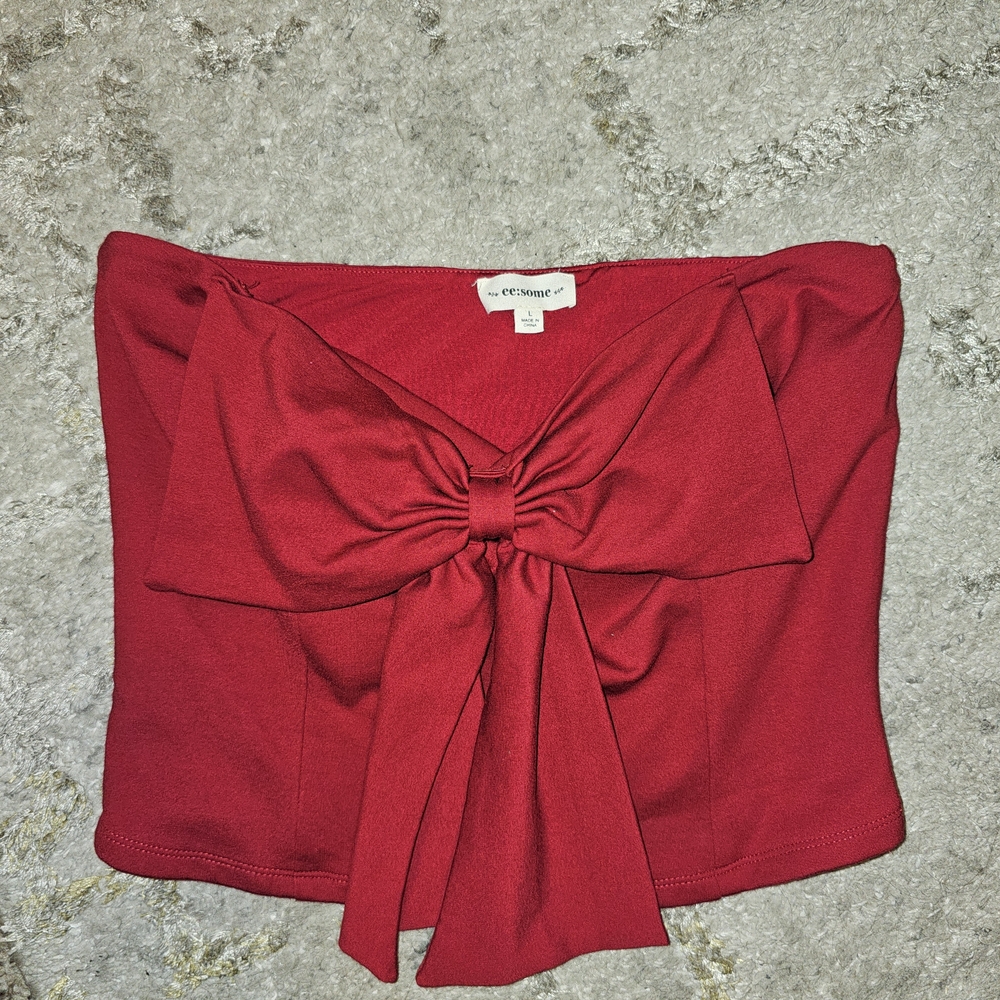 Red Bow Tube Top